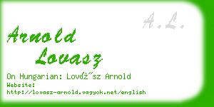 arnold lovasz business card